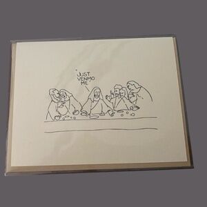Occasion Greeting Card | Just  Venmo Me Last Supper by Chalkscribe